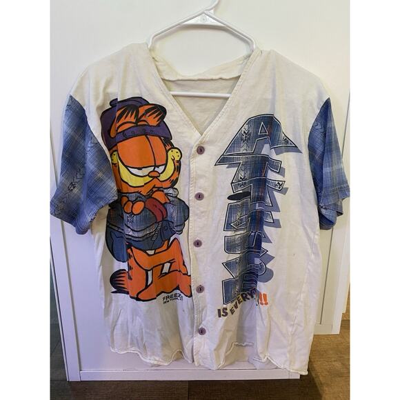 Vintage 1990s Garfield Shirt Freeze New York - Picture 1 of 8